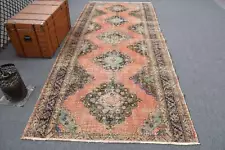 Old Rug, Oushak Rug, Wool Rug, Turkish Rug, 4.8x11.3 ft Large Rug, Vintage Rugs