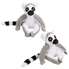 NEW Earth Safe Lemur Plush Unique Exotic Animals Recycled Material Zoo Small