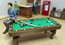 1:24 scale (half scale) 3D printed in 3 colors, Pool Table with FREE Pool Rack