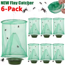 6-Pack Ranch Fly Trap Outdoor Fly Trap - Killer Bug Cage Net Perfect For Horses