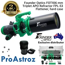 Founder Optics 106mm f/6 Triplet APO Refractor Telescope Astrophotography FOT106