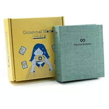 Occasional Motto 100 Pockets Linen Binder Photo Album Fits Instax Mini - Green