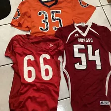 Three High School Football Jerseys , All Size Large