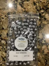 100 - 1/4 oz Lead Egg Fishing Sinkers, Slip Sinkers Weights FREE SHIPPING