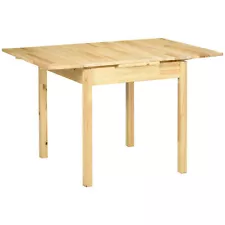 Foldable Dining Table, Pine Wood Drop Leaf Table for Small Spaces