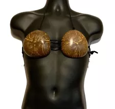 Novelty Coconut Shell Bra Made in Philippines Authentic Beach Costume Accessory