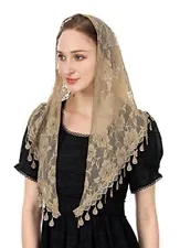 Wgior Triangle Veils for Church Lace Chapel Veils Catholic Mass Head Covering