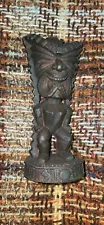 Hawaii Tiki Wood Carving Figurine Statue, 6.5"T