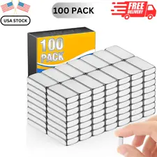 100 Pack Super Strong Neodymium Bar Magnets for Office DIY Crafts and Whiteboard