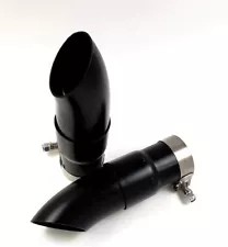 06 07 zx14 zx-14 DUAL Shorty Slip On MINI Drag Muffler BLACK (2 NEW PIPES SALE)