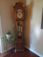 Vintage Chime Herschede Grandfather Clock Malaga No. 1233