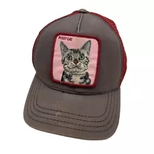 Goorin Bros The Farm Whiskers Pussy Cat Trucker Snapback baseball Hat Cap RARE