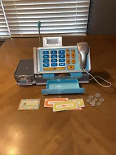 Just Like Home Toy Cash Register W/ Scale, Scanner, Money 2021 Works!