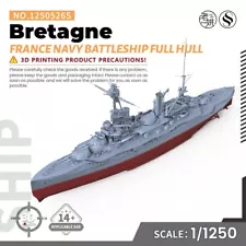 SSMODEL 526S 1/1250 Military Model Kit France Navy Bretagne Battleship Full Hull