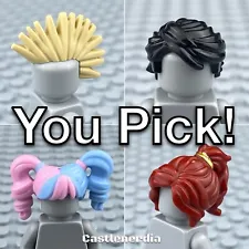 LEGO Minifigure Hair Pieces Parts Male Female Boy Girl Long Short - YOU PICK