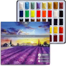 Mozart Premium Japanese Watercolor Paint Set – 40 Rich Water Color –Include P...