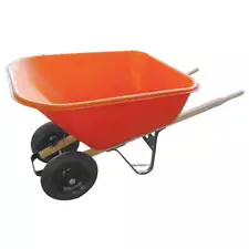 WESTWARD 10G165 Wheelbarrow,Poly,8 Cu. Ft.,Pneumatic 10G165