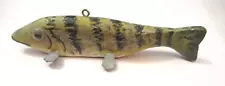 VINTAGE N.E. MINNESOTA FOLK ART HAND CARVED FISHING SPEARING DECOY LURE ~ NICE ~