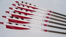 6 MATCHED WOOD ARROWS 31"