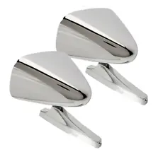 VINTAGE STYLE CHROME SPORT MIRRORS CLASSIC MUSCLECAR RESTOMOD HOTROD LH&RH PAIR (For: 1968 Buick)