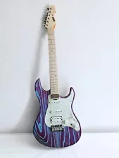 ESP Snapper-AS M Driftwood Electric Guitar | Indigo Purple w/ Blue Filler | NEW