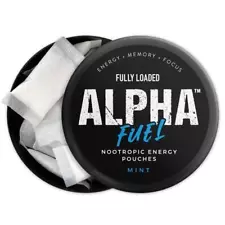 ALPHA Fuel Nootropic Mint Energy Pouches by Fully Loaded - Energy, Focus, Memory