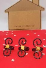 3 Princess House Casual Home Metal Napkin Rings Holders REPLC/ADD'L Retired 2564