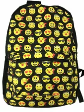 Smiley Emoji Backpack Emoticon School Bookpack Shoulder Bag Unisex NWT