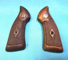 Smith & Wesson Model 31 33 34 35 60 J Frame Magna Diamond Square Butt Wood Grips