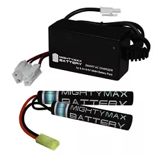 Mighty Max 8.4V 1600mAh BUTTERFLY REPLACES KWA KM4 SR10 2GX M4 AEG + 8V CHARGER