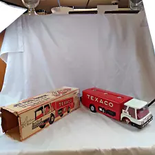 Vintage Texaco Jet Fuel Truck Heavy Steel Toy - With Original Box