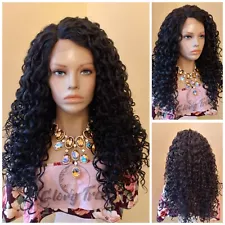 Final Sale| Curly Lace Front Wig, Deep Wave Wig, Black African American Wig