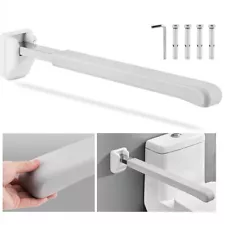 Flip Up Grab Bar Toilet Grab Bar Folding Handicap Bars Non-Skid Safety Handrails