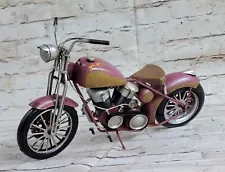 Detailed Handcrafted Chopper Motorcycle bike Rose Color SALE