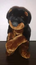 Kids Preferred 2000 Black Brown Realistic Rottweiler Puppy Dog Plush Toy 18” (U