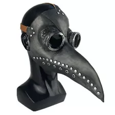 Plague Doctor Mask Halloween Costume Bird Long Nose Beak Steampunk