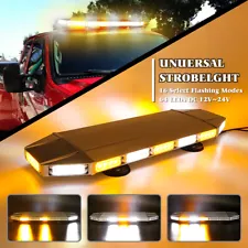 LED Emergency Strobe Light Bar Warning Tow Truck Rooftop Magnetic Double Side