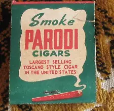 Vintage Parodi Prince Cigar Matchbook Cover New & Unstruck