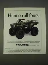 1995 Polaris Sportsman 4x4 ATV Ad - Hunt on all Fours