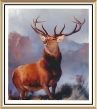 Landseer Wildlife Art Print Red Deer Stag MONARCH OF THE GLEN Scottish Highland