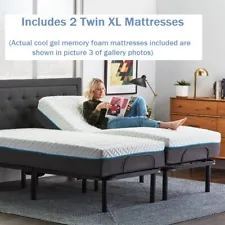 Split King Adjustable Bed Frame Electric WITH Mattresses - SALE TODAY ONLY!