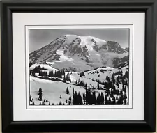 Ansel Adams "Mount Rainier, WA" Custom Framed NEW ART Photography