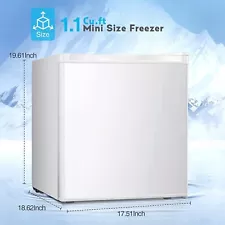 Chest Freezer 1.1 Cubic Feet,Deep Freezer, Adjustable Temperature, Energy White