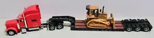 Norscot Peterbilt Tractor / Trail King Lowboy With CAT D5M Bulldozer #9070 1/87