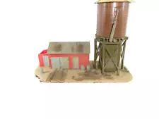 HO gauge Water Tank W/Hand Car Or Speeder & Tool Shed