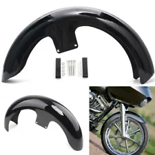 21" Wrap Vivid Black Front Fender For Harley Touring Electra Street Glide Bagger