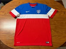 MENS USED NIKE TEAM USA NATIONAL SOCCER TEAM JERSEY SIZE LARGE