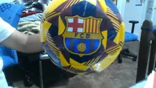 Barcelona Soccer Ball Yellow Color Size 3 Made In China For Kids Ages 6-8