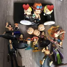 ONE PIECE Figure Small items Goods Manga lot of 14 Set sale Ace Sanji Marco