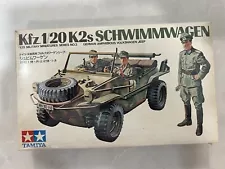 1970 GERMAN AMPHIBIOUS JEEP SCHWIMMWAGEN TAMIYA MILITARY Kfz. 1/20 K2s - SEALED